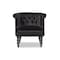 Baxton Studio Flax Victorian Style Black Velvet Upholstered Vanity Chair 119-6375 - alternate 5